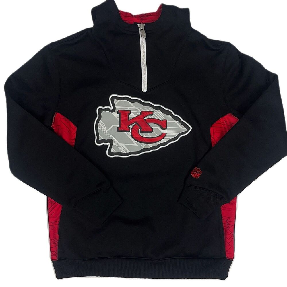 NFL KC Chiefs Youth Pullover Hoodie Red/Black Sz M 10/12